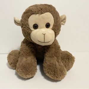 Bearington Monkey Plush Sitting Stuffed Animal Toy 10” Brown Hard Eyes